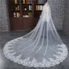 3m Long Voiles De Mariage Charme Dentelle Appliques Cathédrale Voile De Mariée Casque Dentelle Bord Femmes Cheveux Accessoires Voiles Avec Peigne Gratuit AL8230