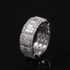 Mens Hip Hop Bling Cubic Zircon Rings Diamond Iced Out 18K Gold Plated Ring New Fashion Silver Jewelry8012349