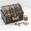 Dekorationer Pirate Treasure Chest Box Gem Jewelry Trincet Keepsake Coin Cash Storage Case Kids Toys Gifts Antika parti Gynnar PLA2339943