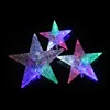 Рождественские украшения 1pcs Shiny Star Tree Top Top Decor Decor Прозрачный светодиод