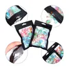 Smell Proof Odorless Mylar Resealable Foil Pouch Bags with clear Window matte black Food Safe Airtight Zip Dropshipping