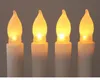 Cone LED Light Candles Electronic Taper Candle Battery Operated Flameless for Wedding Birthday Party Decorations Supplies SN4965