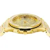 Dropship 18K gold Quartz Men Watch Role Full Diamonds Mens Watches Hip Hop Iced Out Wristwatch Male Clock Waterproof Relogio