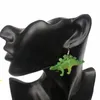 Creative Harajuku Leuke Hart Dinosaurus Dangle Drop Earring voor Cool Girl Party Sieraden Geschenken Unieke Dierlijke Oorbellen vakantie geschenken