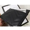 Genuine Leather Luxurys Designers Fashion Men Women's Card Holders Black Lambskin Mini Wallets Coin Purse Pocket Interior Slot