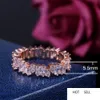 New Fashion Wedding Ring Irregular White Cubic Zircon Finger Rings Fit 6# to 10# For Women Jewelry Party Gift