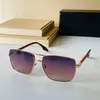 Kwadratowy Metalowy Podwójny Most Okulary 2022 Stopu Ramki Mężczyźni Kobiety Marka Moda Design PS 50 WS Spolaryzowany UV 400 Red Line Eyewear Kolekcja Navy Blue Okulary przeciwsłoneczne