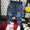 Jeans pantalon garçon jean enfant rétro bleu couleur unie enfants denim printemps pantalons décontractés pantalons enfants adaptés pour 2-7 ans G1220