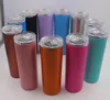 27 Styles 20oz Skinny Tumblers With Matching Straws Lids Stainless Steel Vacuum Insulated Mug Travel Cups Home Party Supplies