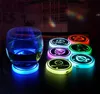 2X Car LED Light Cup Holder Automotive Interior USB Colorful Atmosphere Lights Lamp Drink Holder Anti-Slip Mat Auto Products242Y