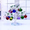 Dekorasyonlar Kristal Elma Ağacı Süsleri 36pcs 18pc Hangs elmalar cam fengshui el sanatları ev dekor figürinleri Noel Yeni Yıl Hediye Hediyelik