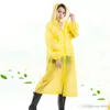 Non Disposable Hooded Raincoat Long Thicken Poncho Outdoor Hiking Rain Coat Waterproof Windproof Rainwear Fashion Portable Poncho WVT1665