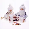 28cm Christmas Tree Ornaments Hanging Doll Santa Claus Snow Maiden Child Candy Storage Gift Bag Decoration For Home Navidad 2022
