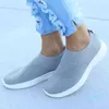 Femmes Chaussures tricotant les baskets de chaussettes printemps d'été Slip à plat plus de limons de taille