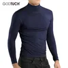 Men's Thermal Roude Mens plus size long Johns tops confortável e quente gússulo masculino thermo respirável fina camiseta 51091