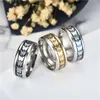 Stainless Steel gold Sequin Butterfly Ring Engagement Wedding Rings Fashion Jewelry for women men will and sandy gift