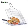 Everhome 1pcs rostfritt stål grillgrill BBQ Meshes Fish Chicken Grill BBQ Tools Kitchen Accessories T200506300K