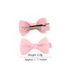 Girl Fabric Bow Hairpin Children Pure Color Fashion Hairgrips Metal Hair Accessories Multicolor Hot Sale 0 5yl J2