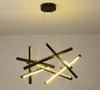 Moderne LED kroonluchter verlichting voor woonkamer slaapkamer keuken hanger kroonluchters Noords ontwerp glans binnenliggende lichte lichte lichten