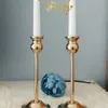 /Lot, Tall (8") Golden Metal Candle Holders, Ornament Candle Stand, Candlestick, Wedding Party Christmas Home Decoration LJ201018