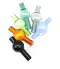Glass Ball Carb cap dabber Colored Universal caps porcelain dab cap for domeless quartz banger nails 10mm 14mm 18mm water pipe bongs
