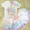 Baby Girl 1 year birthday Tutu Dress Toddler Girls 1st Birthday Party Christening Outfits Princess Costumes for 12 months Girls Q12545597