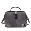 Suede handtas mode klinknagel vrouwen crossbody tassen voor 2020 frosted soft lederen schoudertas