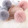 Cappello invernale Uomo e donna New Adult Plus Velvet Double Hair Ball Head Cappello di lana Warm Cute knitted Hat Tide dc868