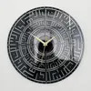 Relógios de parede simples e criativo espelho acrílico decoração relógio relógio de caligrafia palavra arte adesivo