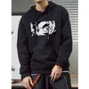 Anime Hoody Mens Demon Slayer Eye Print Harajuku Streetwear Hooded 2021 Herfst Lente Fleece Warm Plus Sweatshirts Homme Kleding H1227