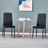 Moderne minimalistische Essmöbelstuhl feuerfeste Leder gespritzt Metallrohr Diamantgittermuster Restaurant Home Konferenzstuhl Set von A48
