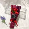 Soap Rose Flower Girl Friend Regalo di San Valentino Fiore Scatole regalo Decorazioni di nozze Fiore di sapone Decorazioni per feste di compleanno w-00631