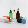 200ml x 12 Wysokiej jakości pompa plastikowa z plastikowymi butelkami do płynów 200CC Kwadratowy Kosmetyczny Pojemnik Perfumy Pakiet BottlesGood Package