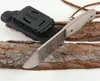 Högkvalitativ stark Survivlal Straight Kniv D2 Stone Wash Blade Full Tang Sand G-10 Handtag Fasta Bladknivar med Kydex