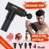 Cubicseven® Therapy Massage Guns 6 Gears Muscle Massager Smärta Sport Massage Machine Relax Body Bantning Relief med 4 huvuden