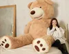 1 pc 100-260cm Urso Pele vendendo brinquedo grande tamanho americano gigante ursinho bear casaco preço de fábrica aniversário dos namorados de aniversário para brinquedos menina