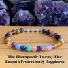 MG1278 Nouveau Design Coeur Chakra Poignet Mala Bracelet Femmes Handemade Yoga Mala Bracelet 6 mm Gemstone Hearling Bijoux