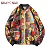 Kuangnan 일본 스타일 힙합 폭격기 재킷 남성 의류 일본가 스트리트웨어 남자 자켓 코트 5XL 망 재킷 및 코트 T200102