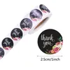 500Pcs/roll Floral Thank You Sticker Paper Label Stickers Scrapbooking Wedding Envelope Seals Handmade Stationery Sticker DHL Free