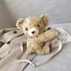 Plush Bag Kvinna 2020 Höst och Vinter Ny japansk och koreansk tecknad Söt tjej Axelväska Gullig björn Toy Messenger Bag