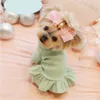 Bonito cão festa de casamento vestido gato pet saia camisola para meninas pequenas verão algodão base camisa roupas traje lj2009234506212