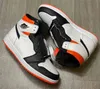 C080520 2022 TOP Authentic 1 Electro Orange 1s Men Athletic Shoes White Retro Real Leather Sports Sneakers 555088-180 With Original Box