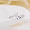 Clusterringe 925 Sterling Silber Paar Ring für Männer und Frauen Ein Paar Accessoires Großhandel Diamant Schwanz Finger Index Ring1