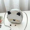 Женщины Round Messenger Сумка Женщины PU Кожа Мультфильм Кошка Скин Скин Сумки Дамы Кровавые Сумки Bolsa Feminina # T1P