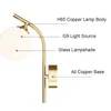 H65 Copper LED Wall Lamp White Glass Shade American Classic Hotel Foyer Bedside Aisle Corridor Luxury Decoration Lighting Fixtures New