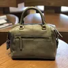 2021 Spring Nieuwe dames Boston Schoudertas Effini Tide Europe Style Fashion Head Layer Cowhide Lederen Bag Ladies Hand Bag252E