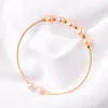 Bangle Freshwater Pearl Bracelet Womanhood Net Red 14k Guldfärgskydd Smycken