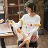 Neue Frühlings-Nachtwäsche-Sets Kawaii Cartoon-Pyjama-Anzug für Frauen aus weicher Baumwolle Damen Home Wear Große Größe Pijama Pyjama Mädchen M-4XL Y200708