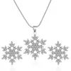 Cor de prata Remquisite Snowflake Pingente Colar Jóias Para Mulheres Acessórios Presentes Do Partido dos Namorados