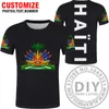 HAITI maglietta fai da te nome personalizzato gratuito numero hti t-shirt nazione bandiera paese ht repubblica haitiana francese college stampa foto vestiti LJ200827